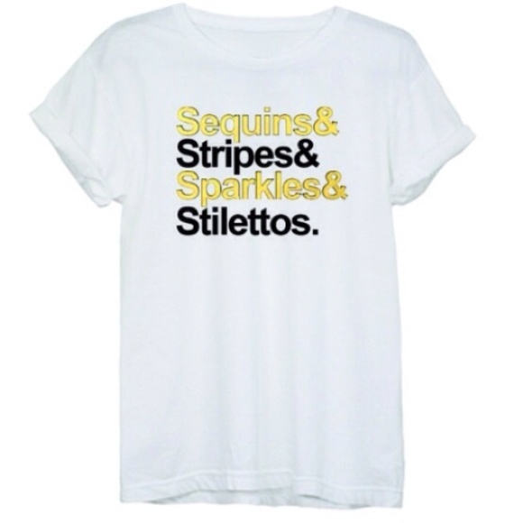t+j Designs Sequins & Stripes Graphic Tee - Picture 3 of 4